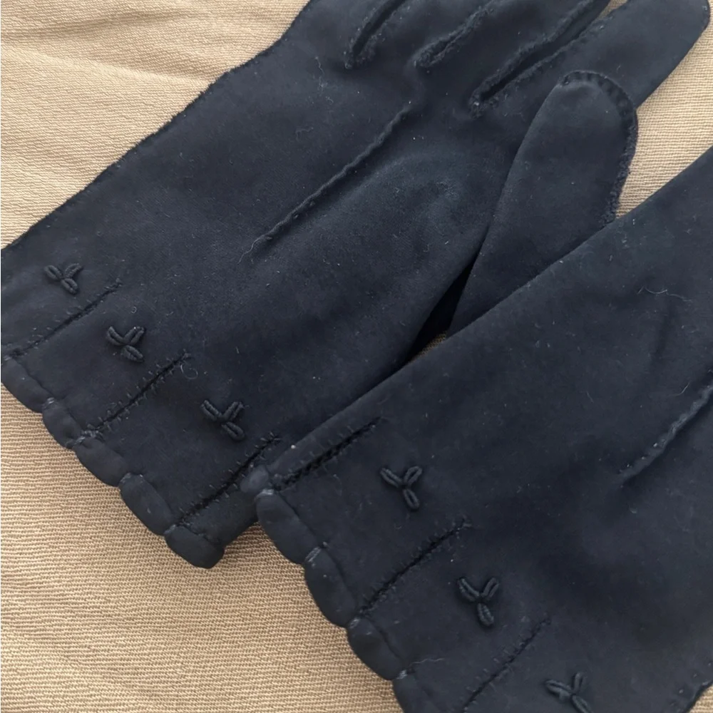 Vintage Black Short Dress Gloves XS/S